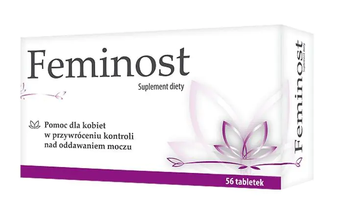 Feminost, Wspomaganie utrzymania kontroli nad oddawaniem moczu, Tabletki