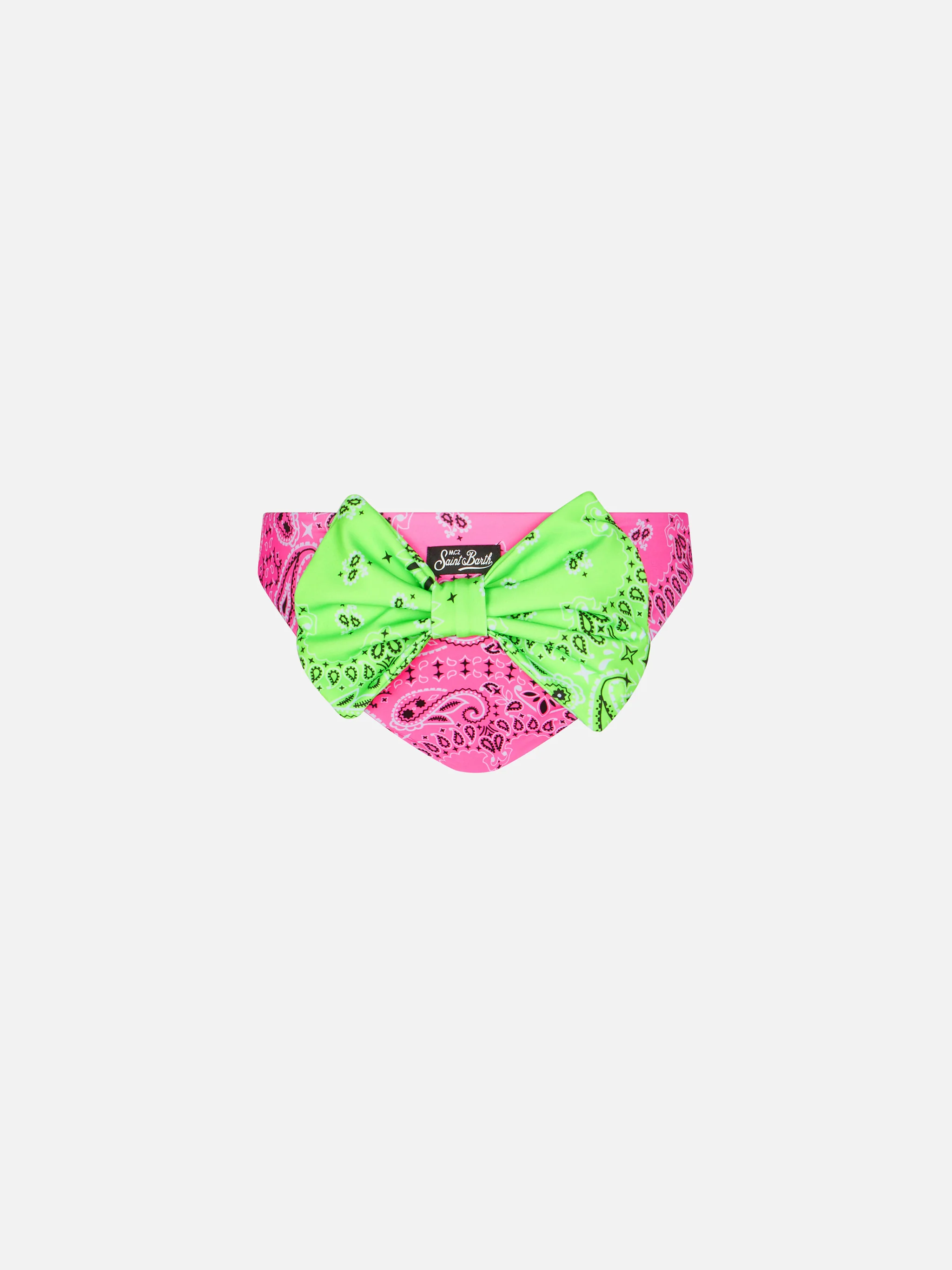 Meisjeszwembroekje met roze bandana-print