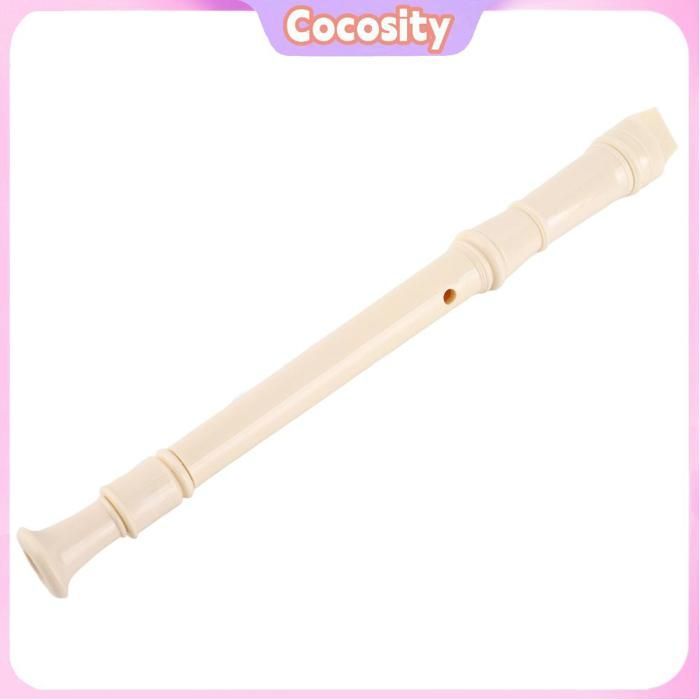 Flauta dulce Cocosity de 8 agujeros, clarinete ligero y portátil de ABS para instrumentos musicales, amarillo y blanco.