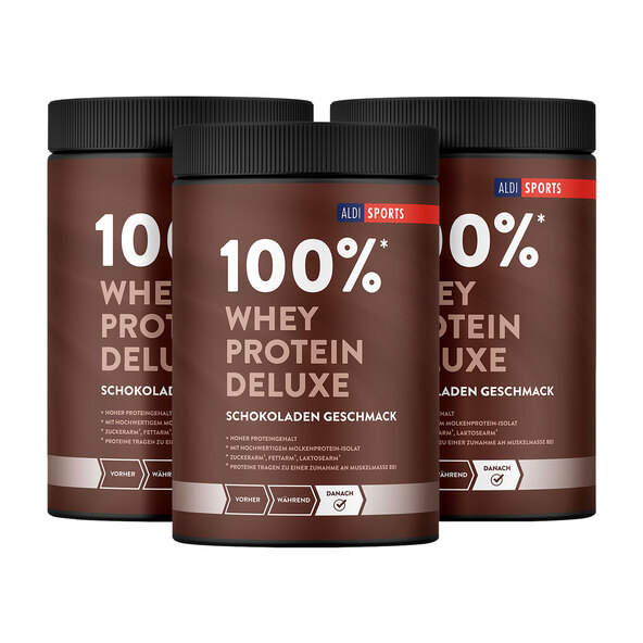 Set de 3 bucăți de proteine din zer Deluxe Schoko (3x 420g = 1.260g)