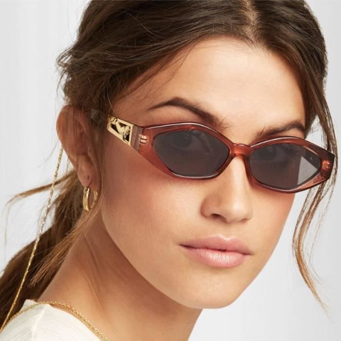Occhiali da sole retrò da donna SHARPHY, montatura irregolare, stampa leopardata, occhiali da sole sportivi per esterni, guida, marrone, anti-UV