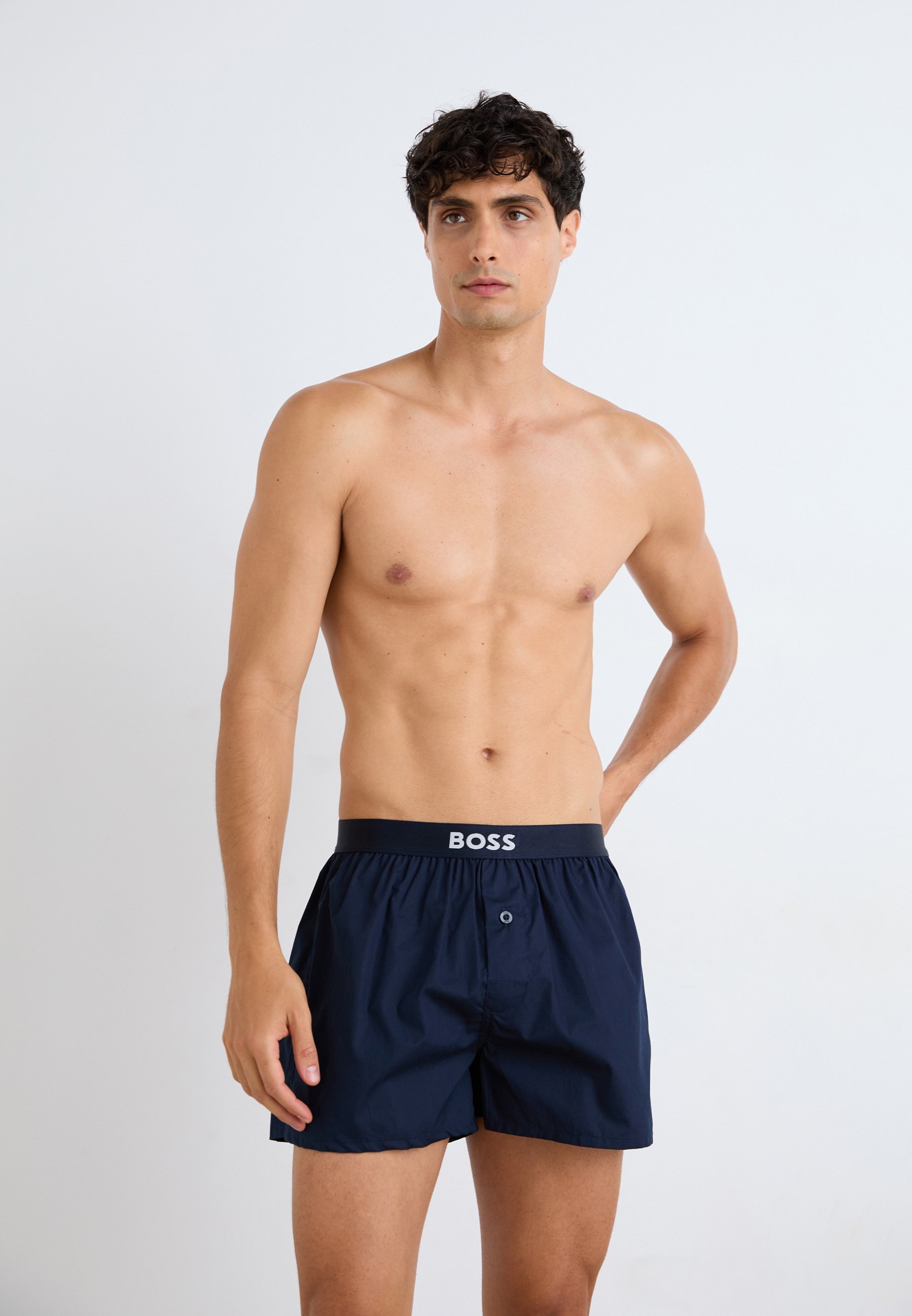 BOSS 2er-Pack – Boxershorts – offen blau