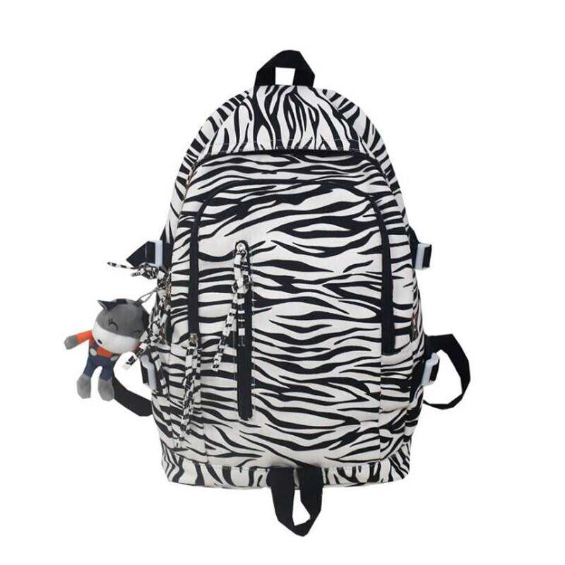 Nowy Trend damski plecak moda wzor zebry Unisex plecaki College School Bagpack Harajuku torby podrozne na ramie torba podrozna
