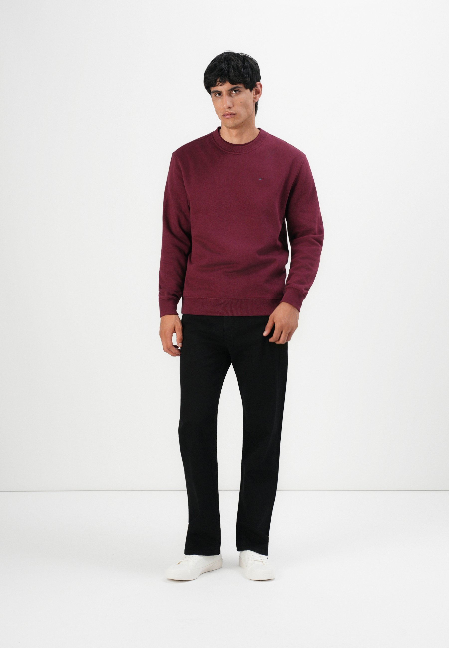 Tommy Jeans FLAG CREW - Sweatshirt - wijnrood