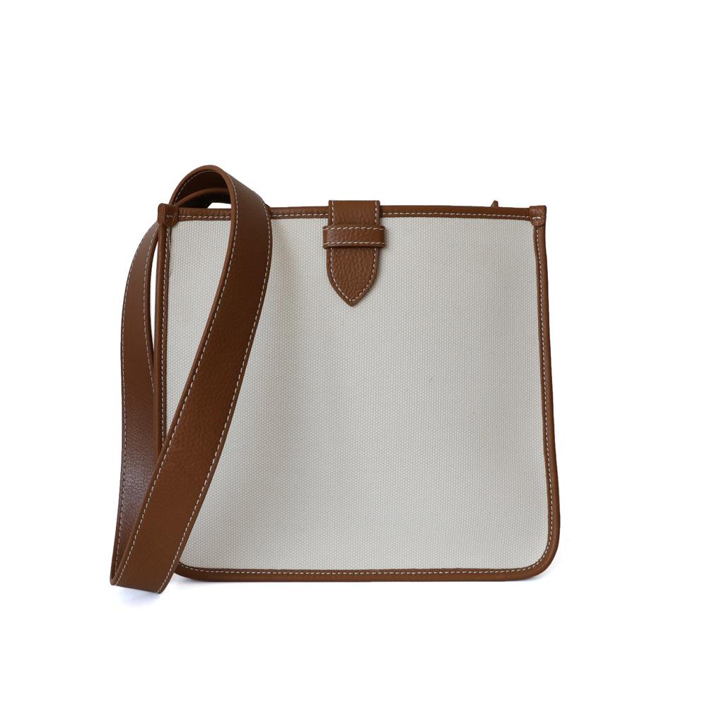 Sacs à main en toile et cuir véritable pour femmes, sac bandoulière tendance, sac seau, sac messager, sac fourre-tout zippé de haute qualité 202