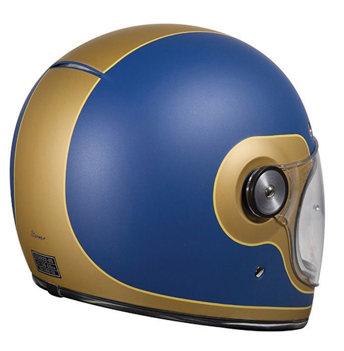 Casque Intégral Rétro STORMER Advance Blue Gold Matt