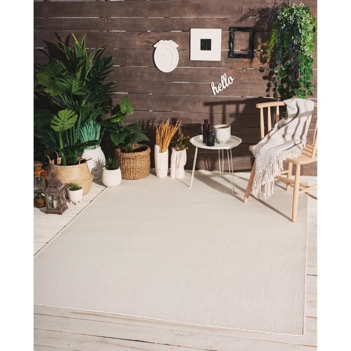 Alfombra moderna extra suave - THE CARPET - Mistra - Crema - 120x170 cm - Interior/Exterior