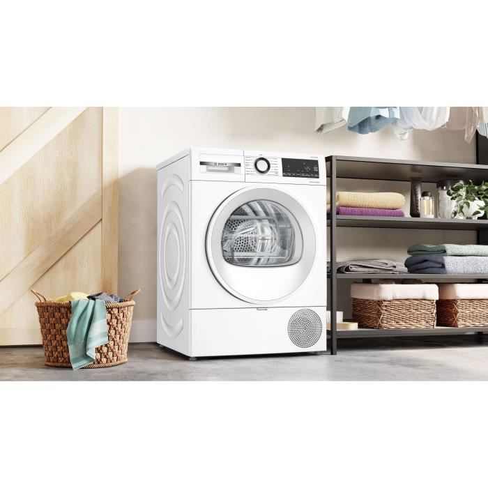 Sèche-linge pompe à chaleur BOSCH SER6 WQG133DTFR - 8 kg - Induction - L60cm - Classe C - Blanc