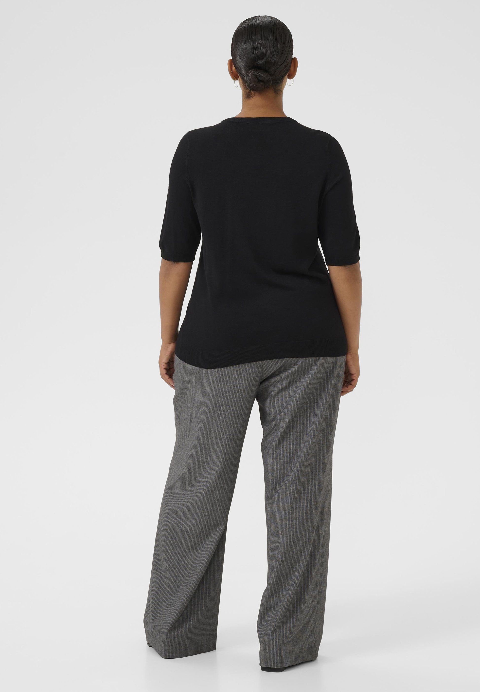 T-shirt imprimé Kaffe Curve CARLA - noir profond