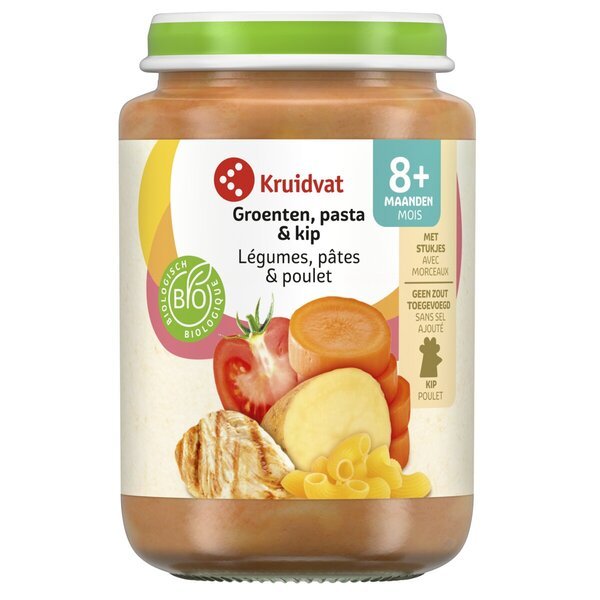 Kruidvat 8+M Organska zelenjavna, testeninska in piščančja moka<br>190g