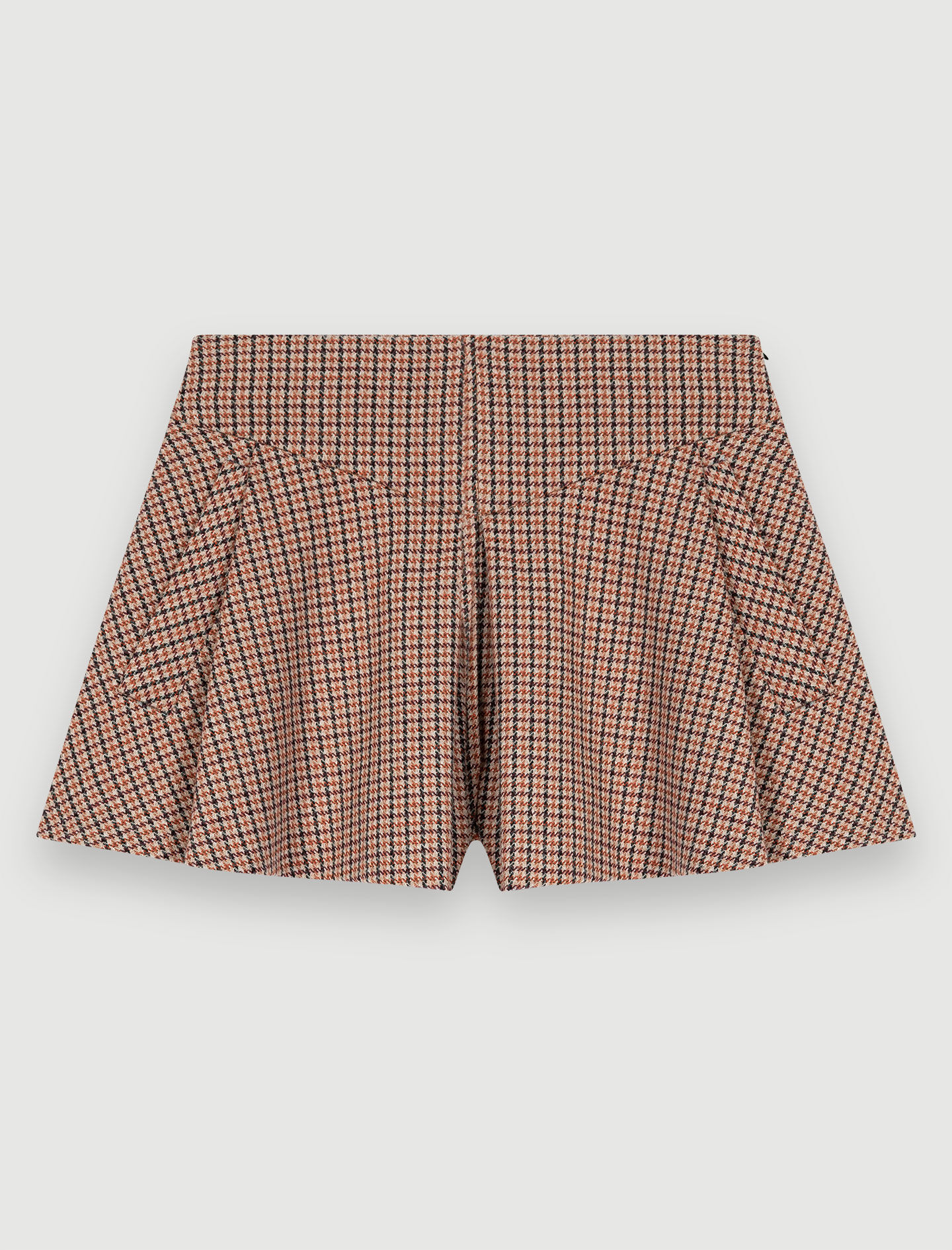 Culottes met pied-de-poulepatroon - Camel