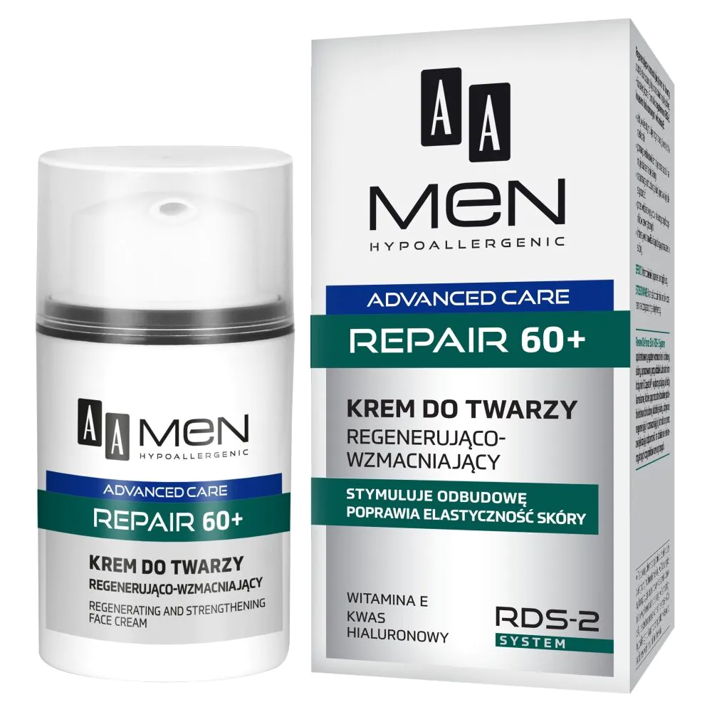 AA Men Advanced Care 60+ Krem do twarzy Regenerująco-Wzmacniający