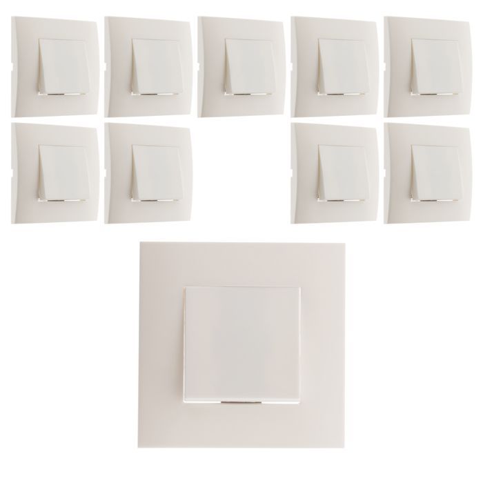 Paquete de 10 interruptores bidireccionales Zenitech de 10 A con terminales automáticos.