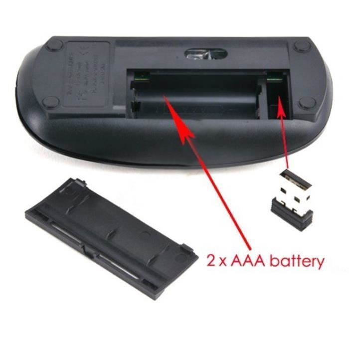Souris Ultra Plate pour PC ACER Sans Fil USB Universelle Capteur Optique 3 Boutons Couleurs - Couleur:NOIR