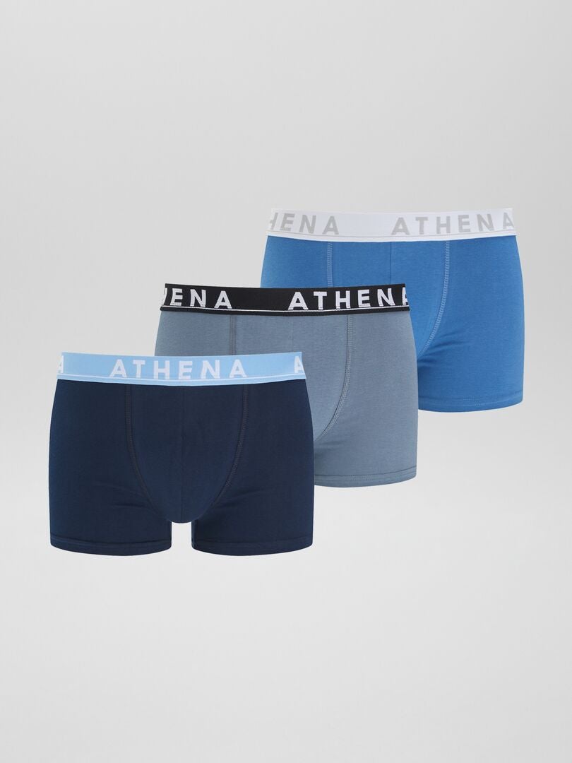 Conjunto de 3 cuecas boxer - AZUL