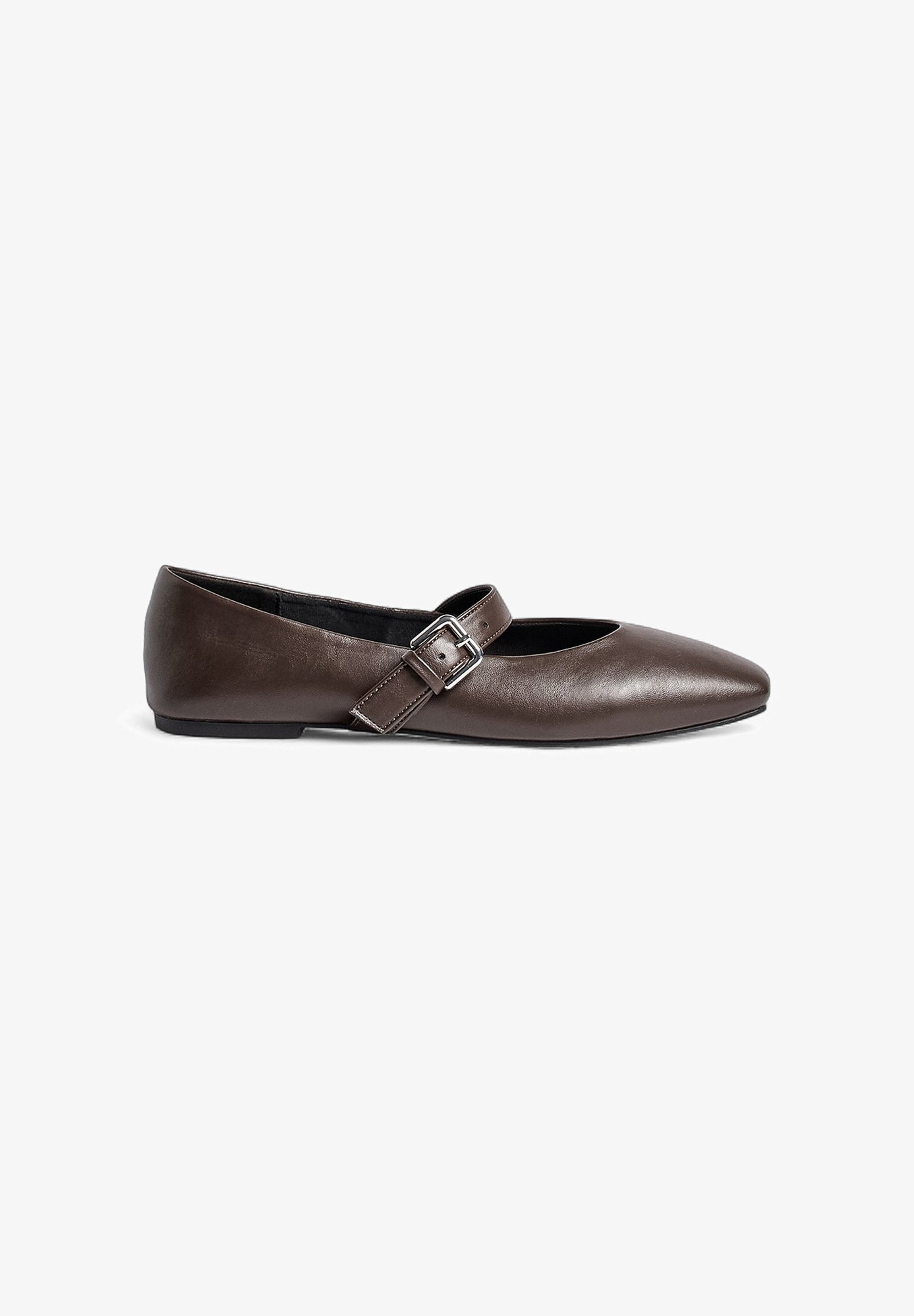 NA-KD STRAP DETAIL - Sapatilhas de ballet com tira no tornozelo - marrom