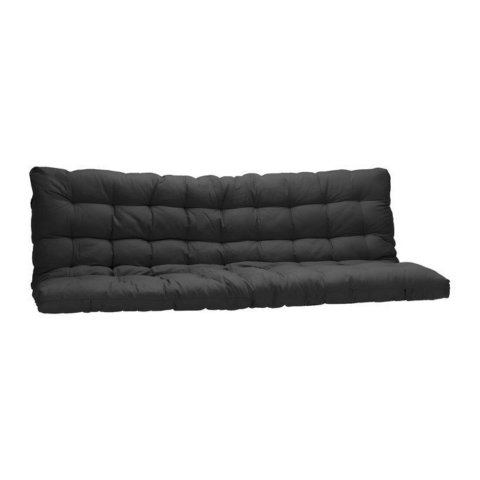 Futón de 135 x 190 cm, especialmente diseñado como sofá cama, 10 cm de grosor - Negro - MODULO