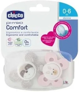 CHICCO Chicco Comfort Girl Silikon-Schnuller 6-16 Monate 1 Stück Zubehör für Kleinkinder