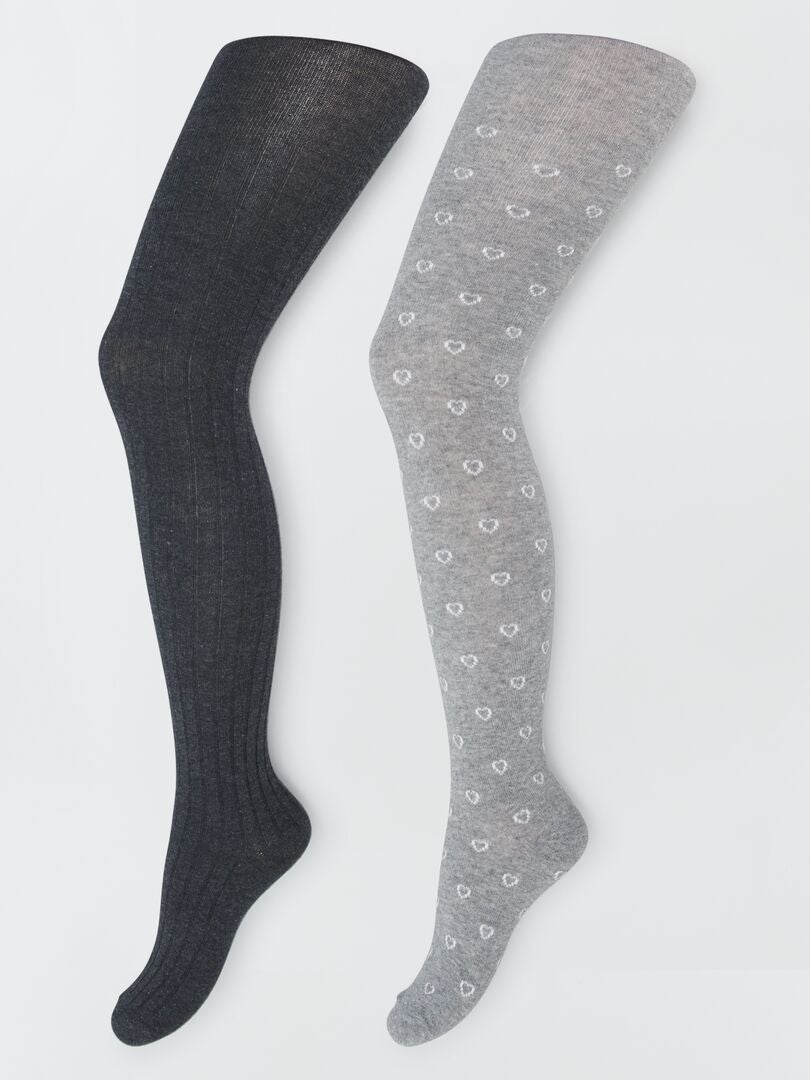 Conjunto de 2 pares de medias - GRISES