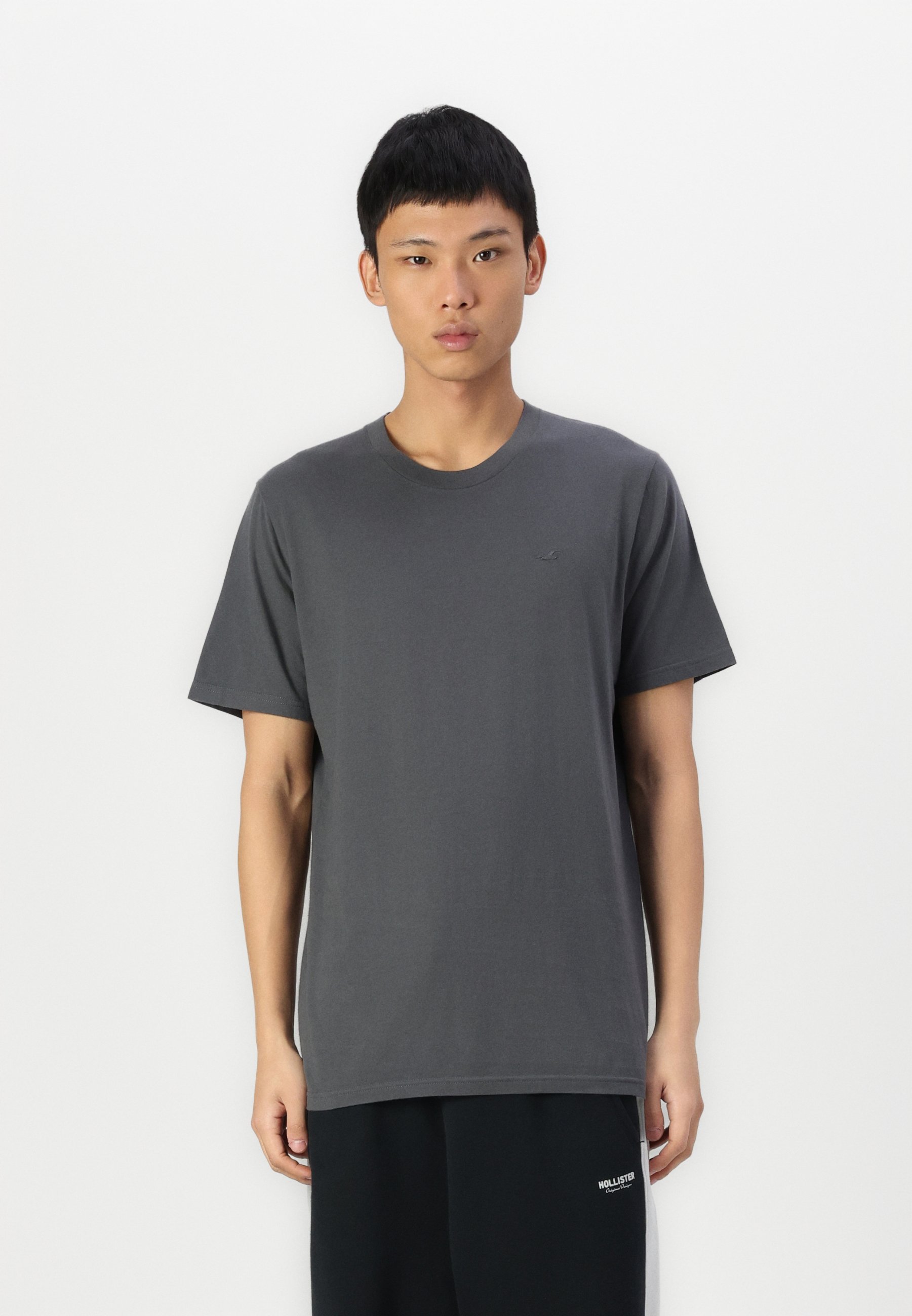 Hollister Co. Icon Crew T-krekls, 3 iepakojumā - vienkāršs T-krekls - balts/melns/pelēks
