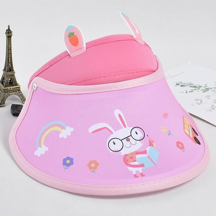 Gorro de verano para niño FUNMOON - Diseño de dibujos animados - Protección solar - Tuzi Rosa