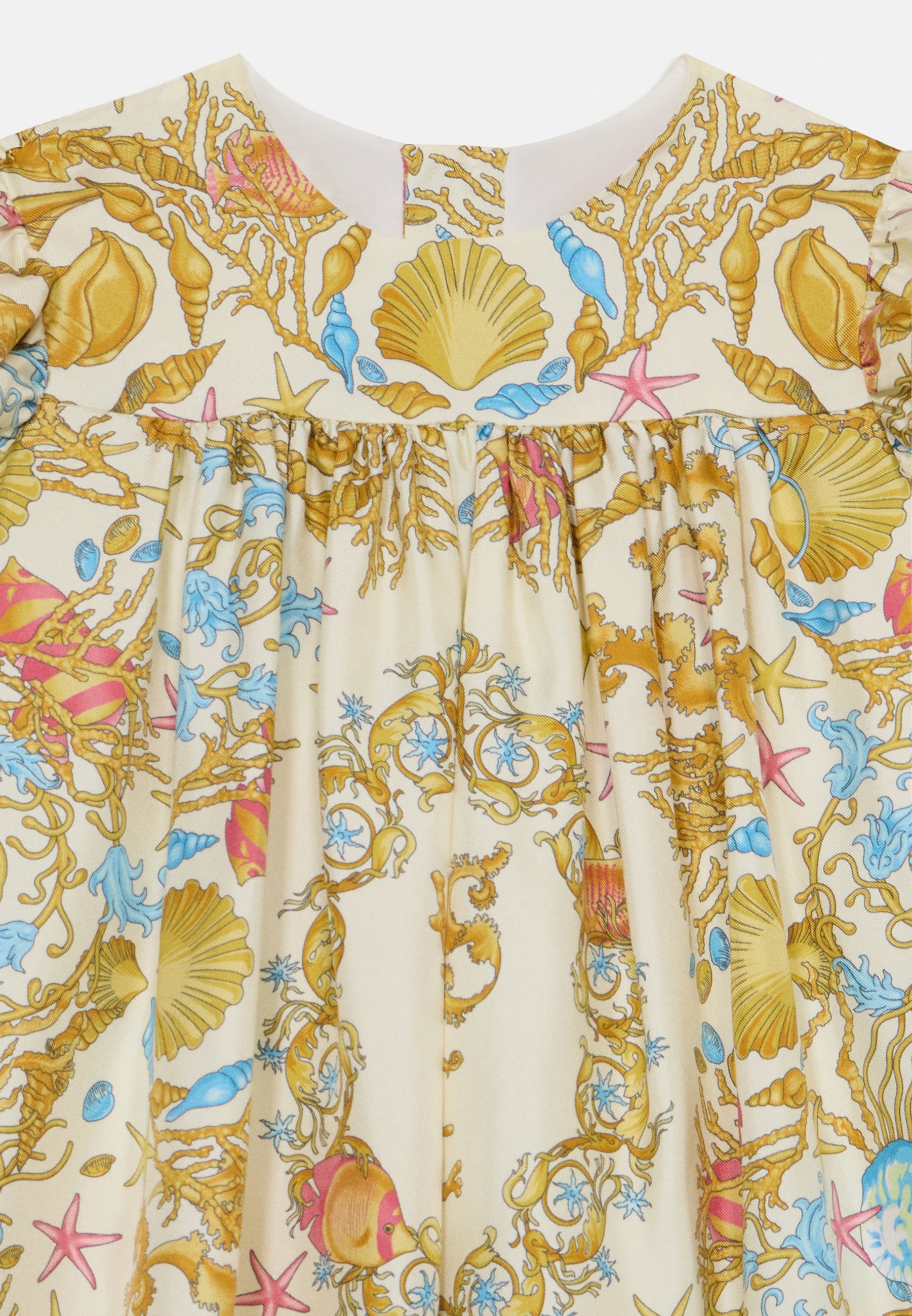 Versace Kleid UNDERWATER BAROCCO KIDS - Tageskleid - Eierschale/Mehrfarbig