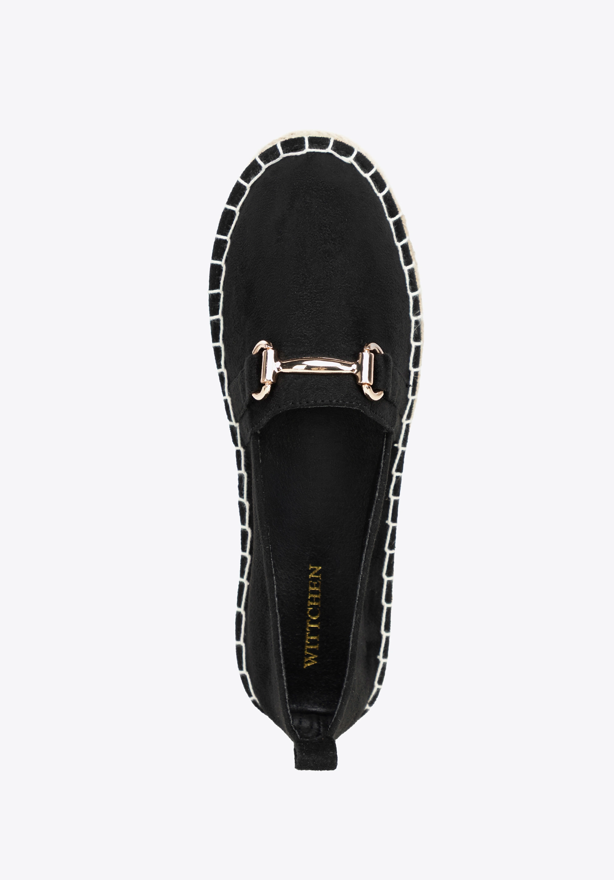Damskie espadryle z klamrą czarne