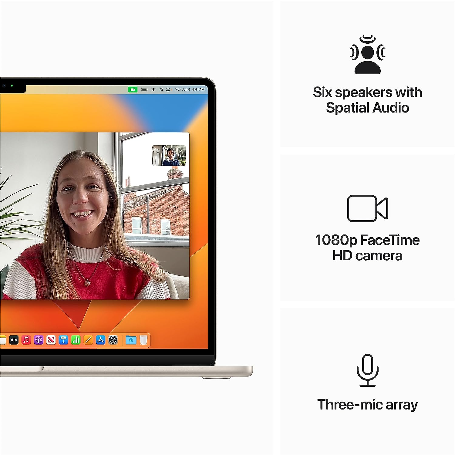 Applen vuoden 2023 MacBook Air -kannettava M2-sirulla: 15,3 tuuman Liquid Retina -näyttö, 8 Gt:n yhdistetty muisti, 256 Gt:n SSD-tallennustila, 1080p FaceTime HD -kamera, Touch ID