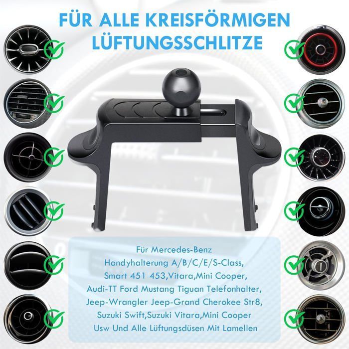 Suporte para celular FRIENDS - Suporte redondo para saída de ar do carro para Mercedes Benz ABCES GLA GLC GLE GLS AMG W205 W213 - 120