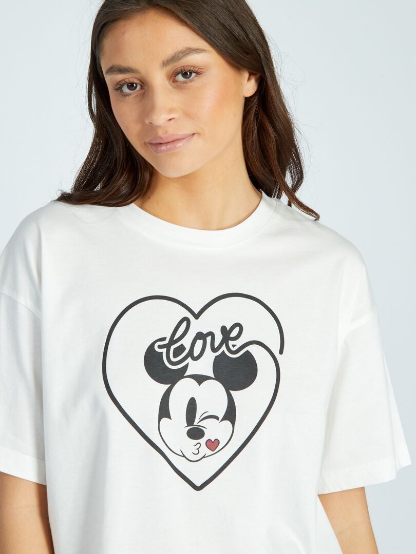 Macacão comprido do Mickey Mouse - Conjunto de 2 peças - BRANCO