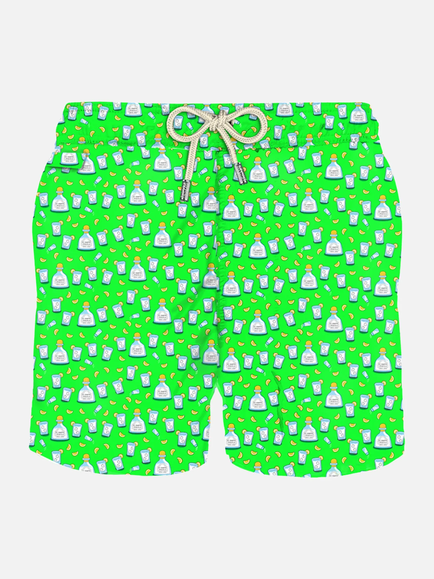 Costume da bagno da uomo in tessuto leggero con stampa tequila