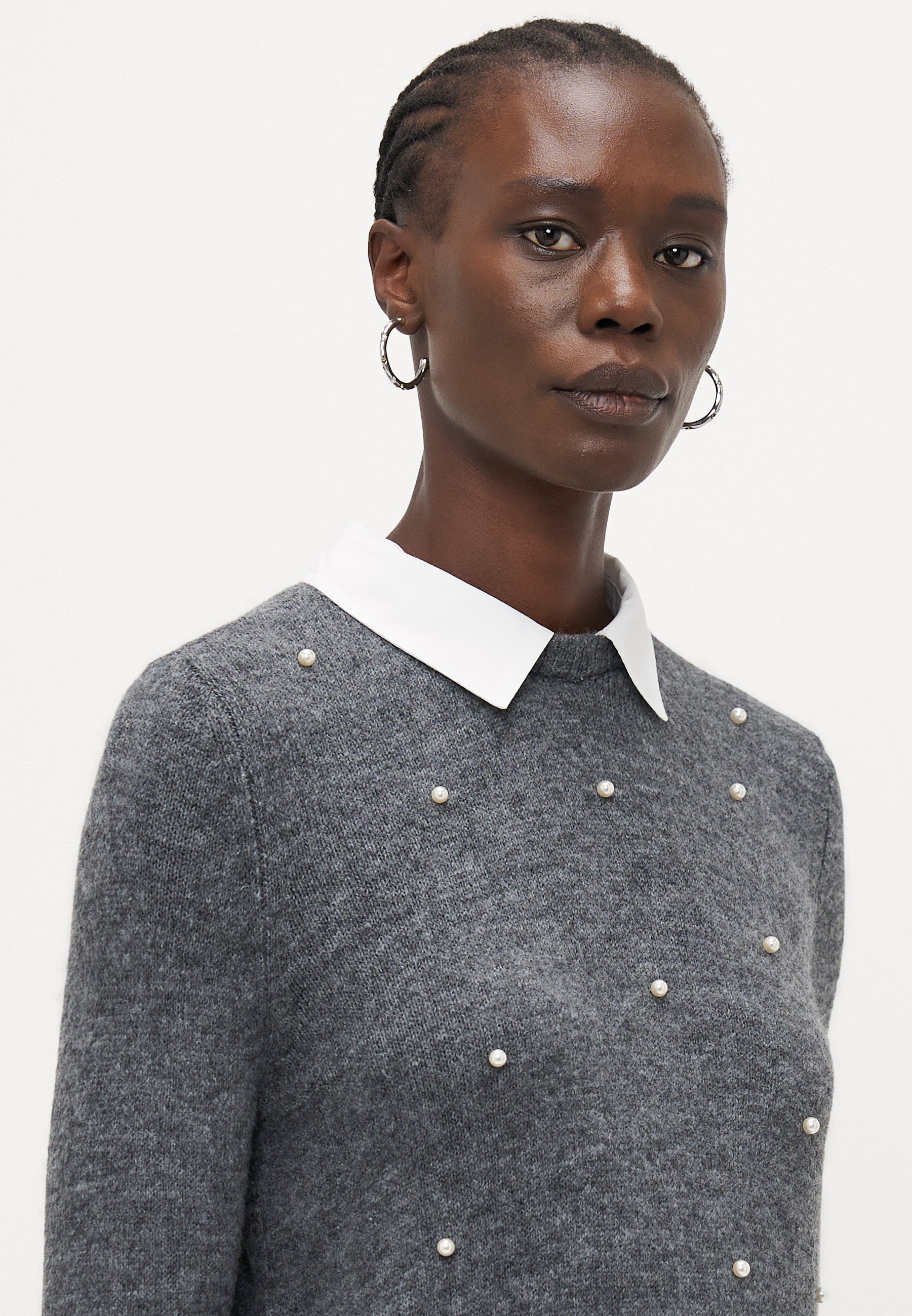 ONLY Tall ONLDOLLY MIX - Trui - middengrijs melange/cloud dancer