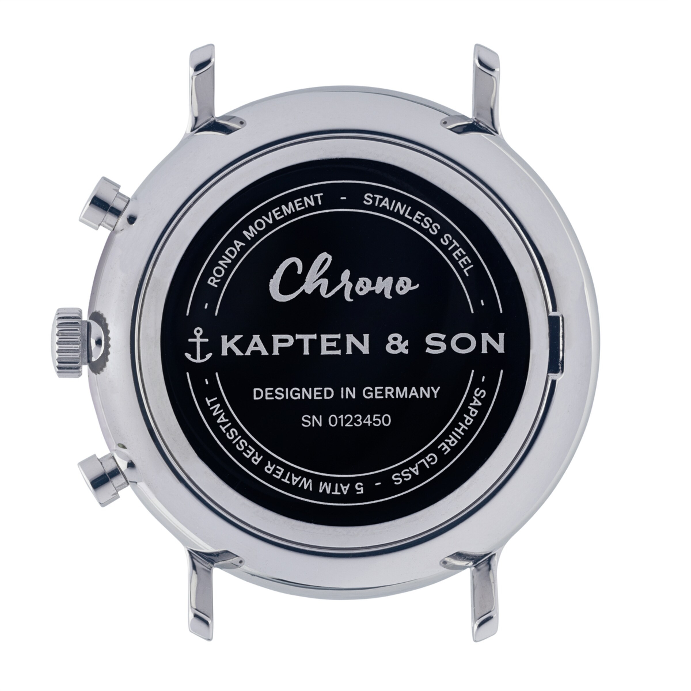 Chrono Small Argent Acier Noir
