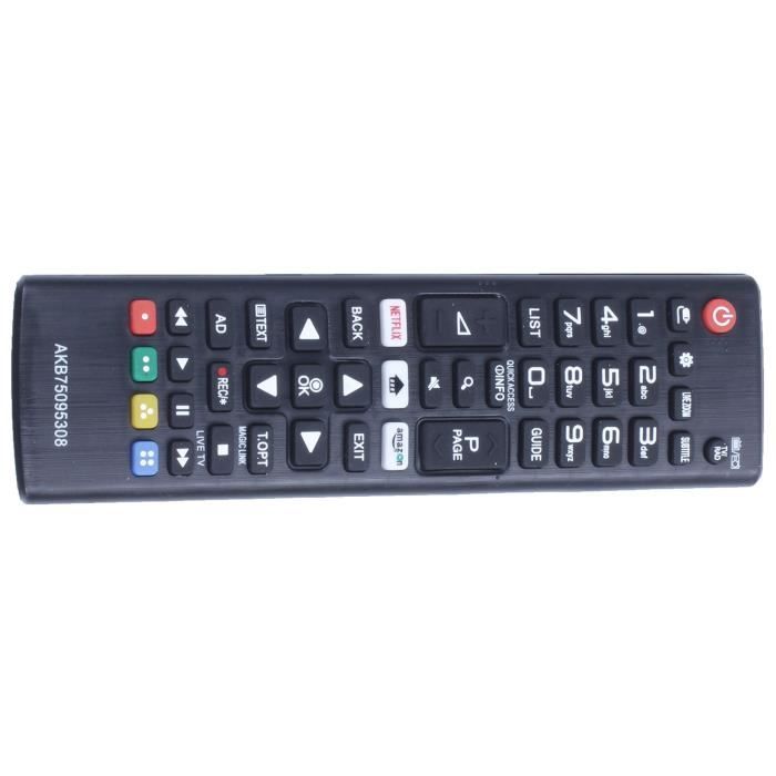 Control remoto para TV - LG - AKB75095308 - Compatible con 55UJ630V, 65UJ630V y 43UJ630V - Negro - Individual