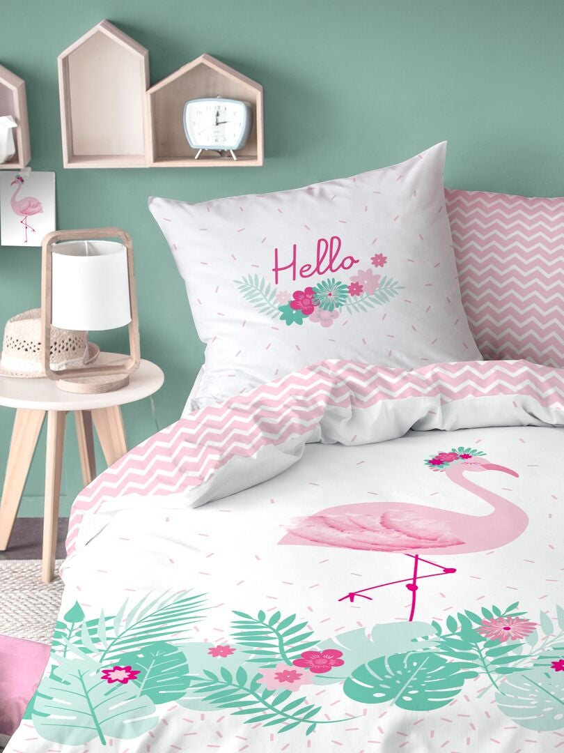 Conjunto de cama de solteiro dupla face - BRANCO