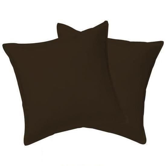 Pillowcases - CHOCO - 60x60cm - 100% cotton - Machine washable - Plain