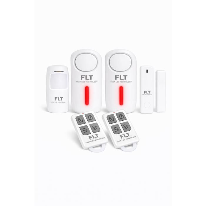 EXPERT KIT - Powerful wireless alarm ready to install - 2 remote 120dB sirens - ideal for apartments, garages, and cellars