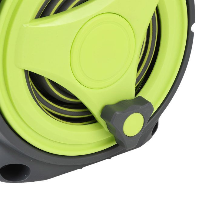 SALALIS enrouleur de tuyau avec buse de pulvérisation Enrouleur de tuyau Portable vert, enrouleur de tuyau d'eau à haute jardin