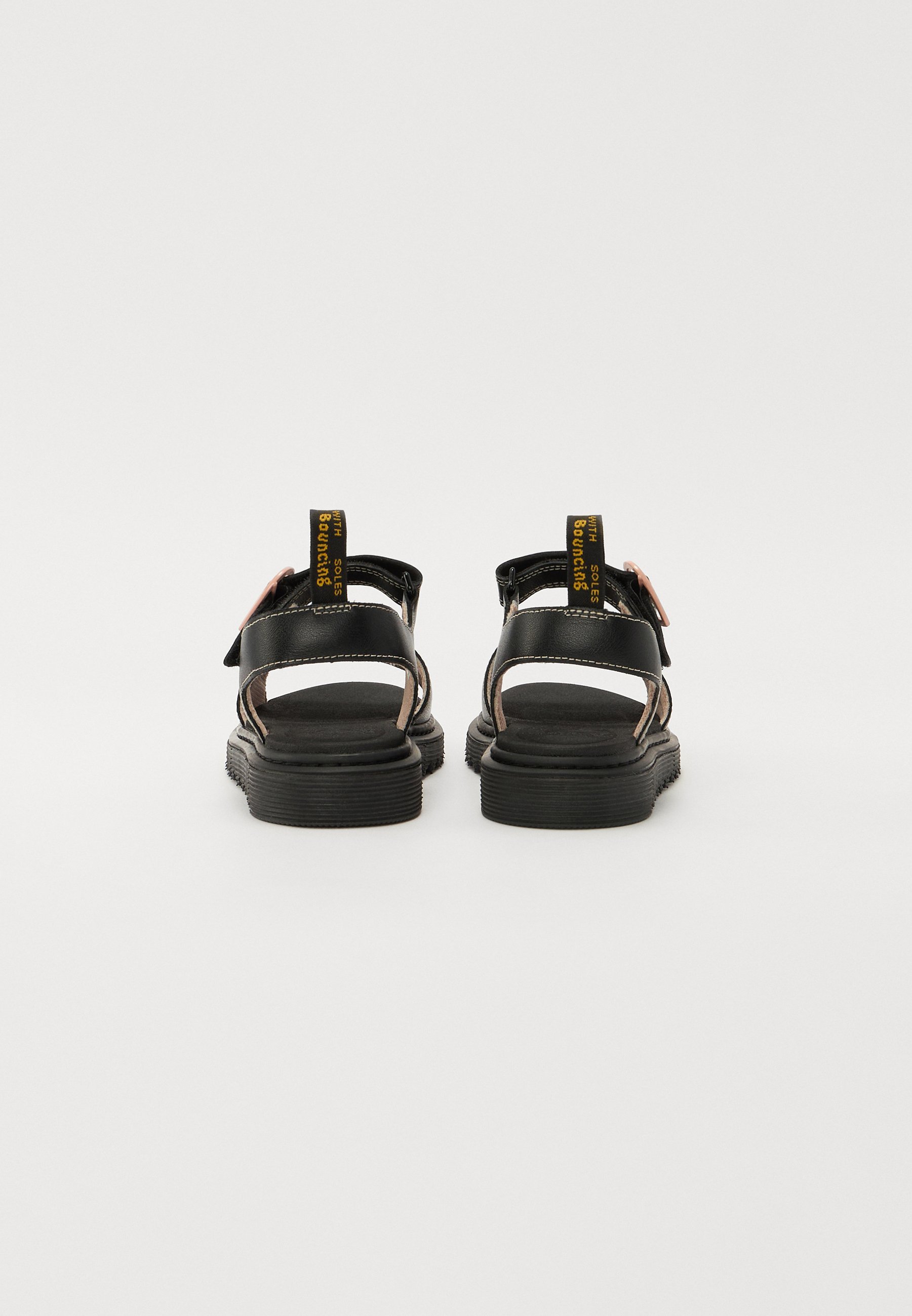 Sandali Dr. Martens MARLOWE HEARTS UNISEX - nero/rosa cipria lamper/glitter