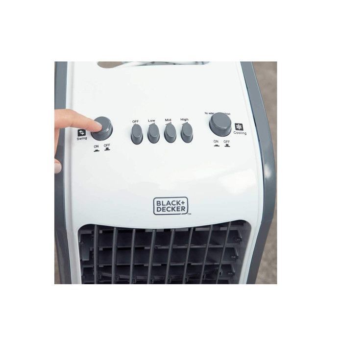 Raffrescatore d'aria - Black & Decker BXAC50E - Bianco - 75W - 61dB - 5,0L - 400m³/h - 3 velocità