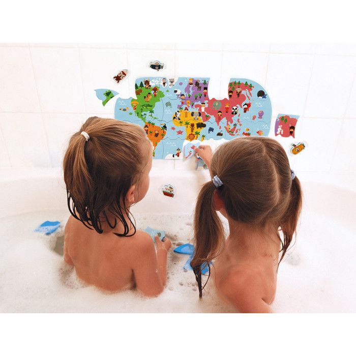 World Bath Puzzle - JANOD - 28 pieces - Original bath toy