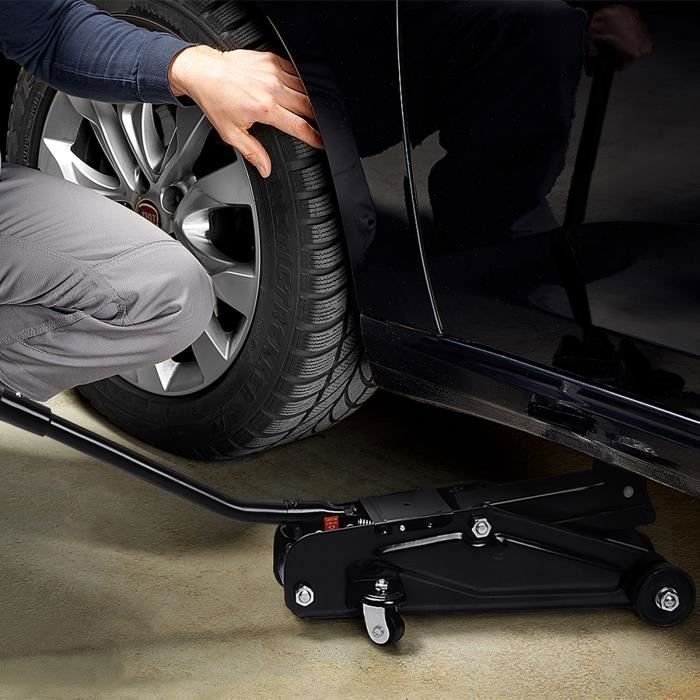 Gato hidráulico de 2 toneladas, altura de elevación de 135-330 mm, incluye maletín de transporte, asa, almohadilla de goma, gato elevador para coches y vehículos.
