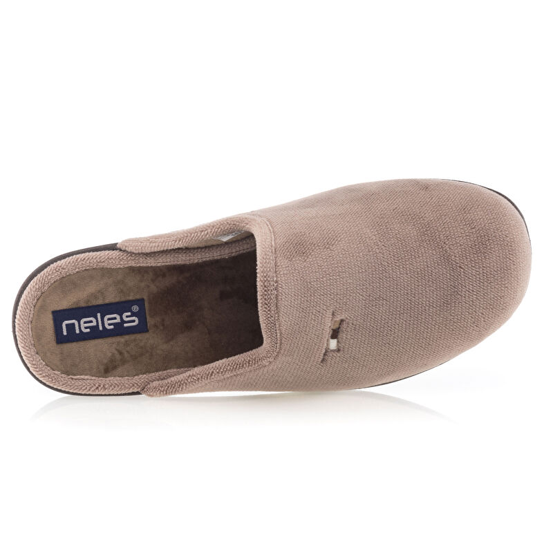 Beige tofflor för män