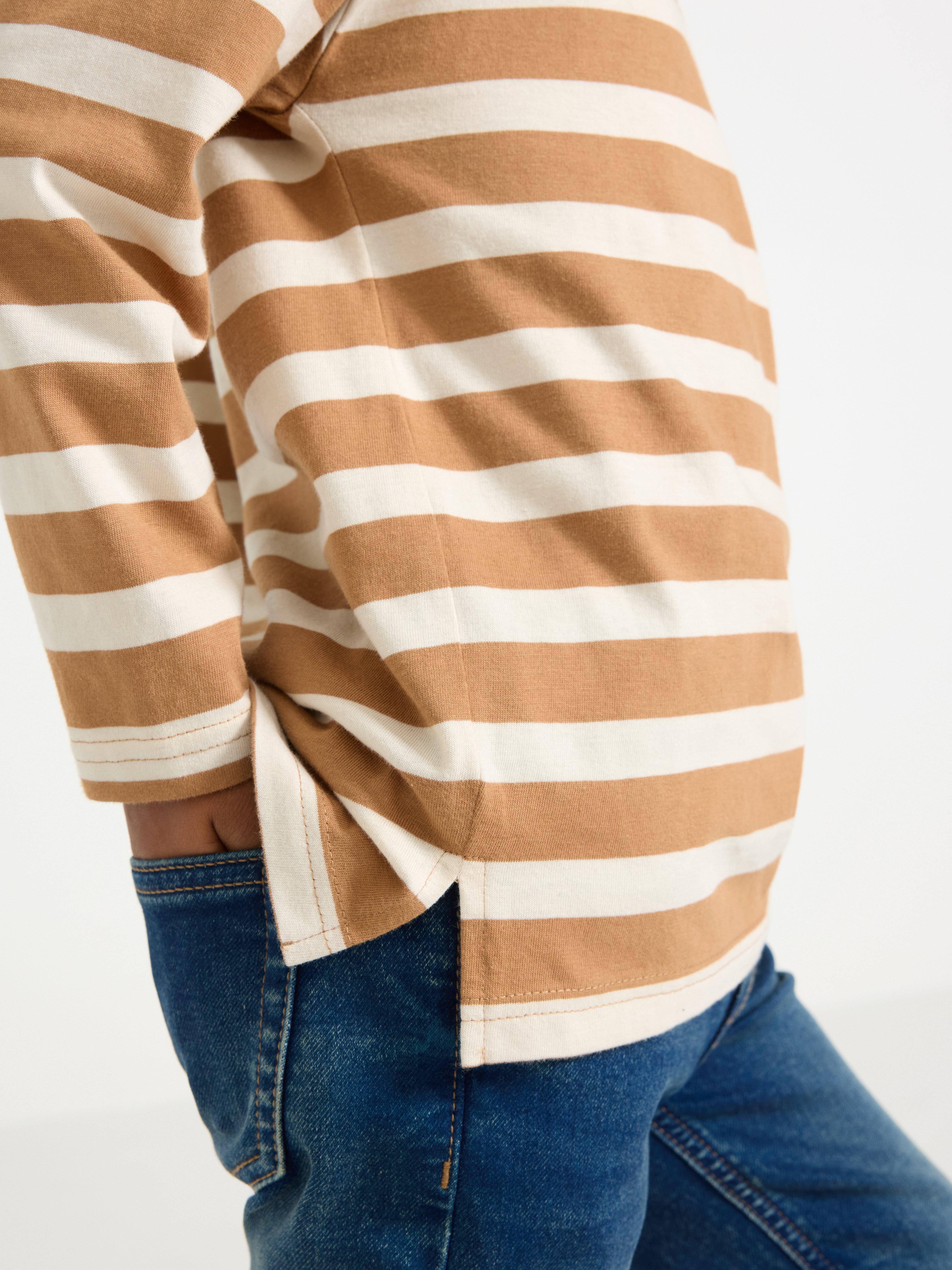 Langermet topp Mørk Dusty Beige