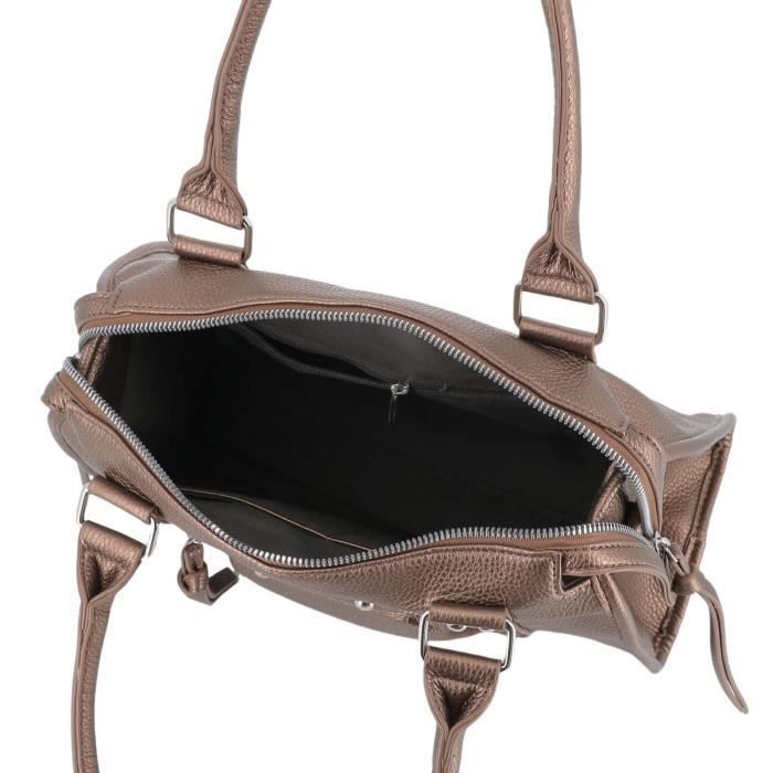 Flora & Co - Mittlere Damen-Schultertasche - Metallicbraun