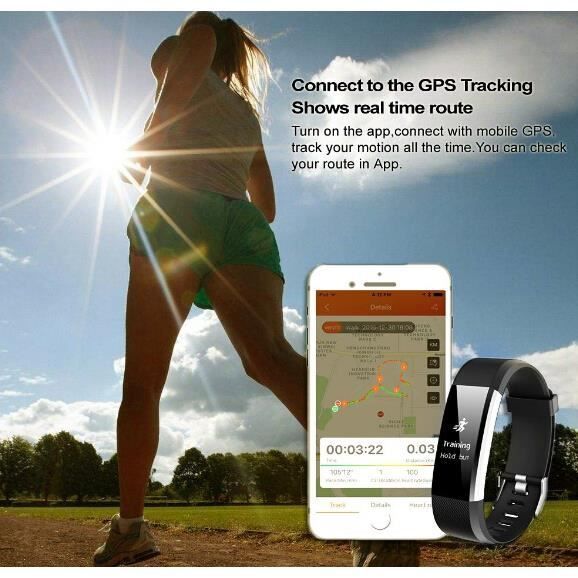 Slimme armband - MOONMINI - Standaardmodel - IP67 waterdicht - Bluetooth 4.0 - Hartslagmeter
