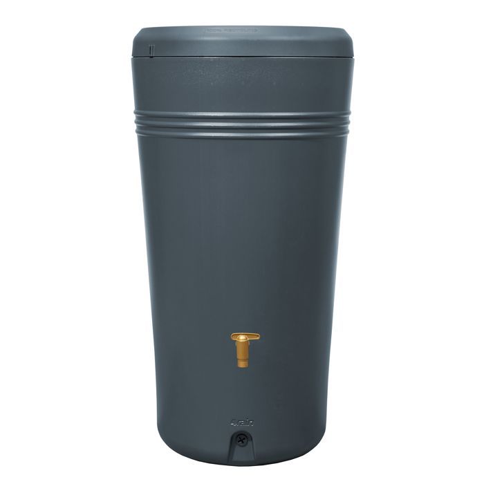 Depósito de recogida de agua de lluvia 4rain AZURA 2 en 1 de 230 L, gris grafito. Incluye bandeja de plantación.