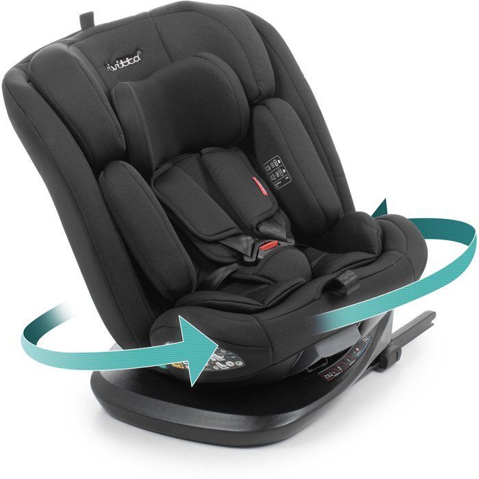Seggiolino auto - BABYAUTO - ZAFIRO - Gruppo 0/1/2/3 - 40/150 cm - I-Size - Girevole - Reclinabile - Con riduttore - Nero