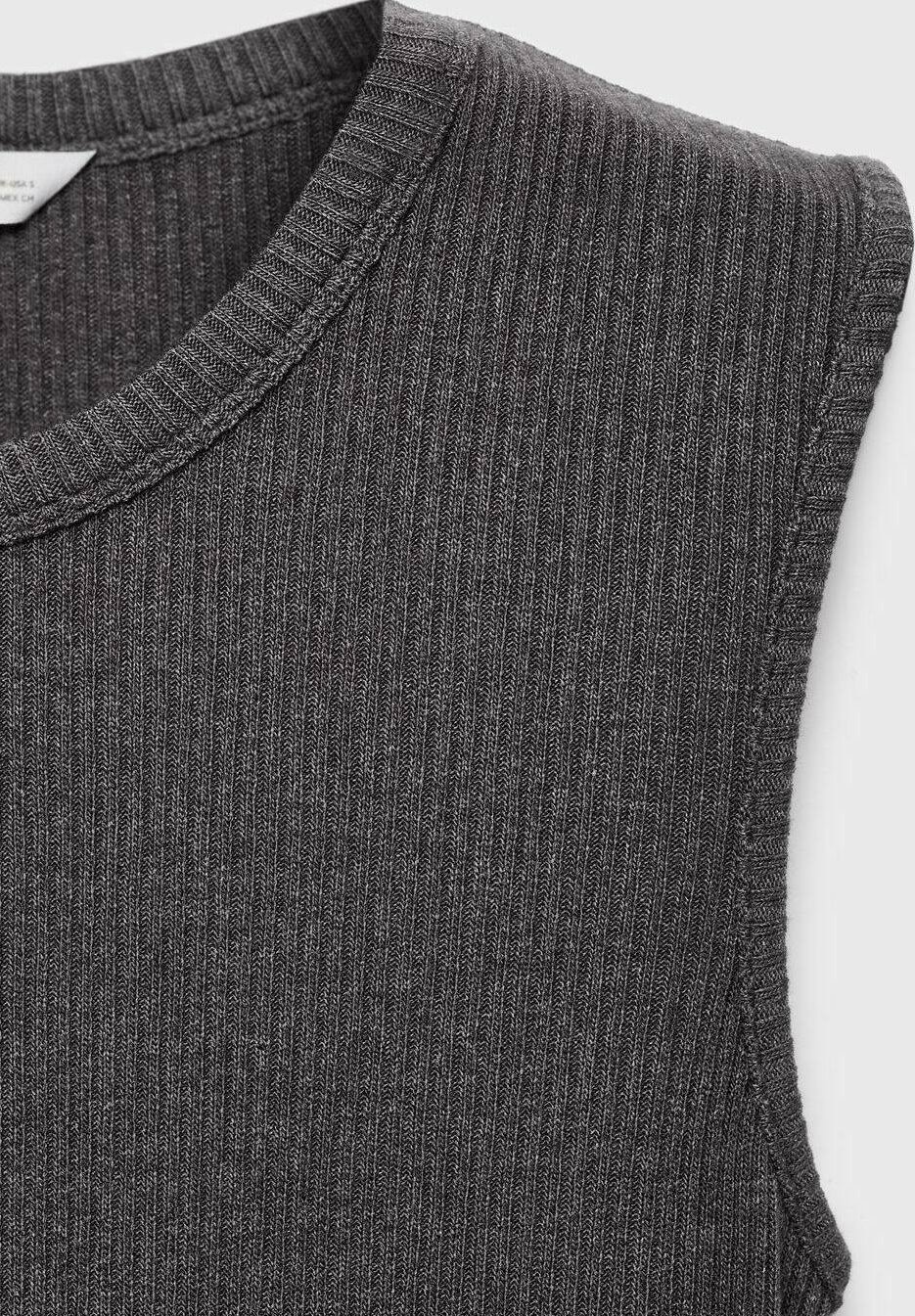 Mango Kids mouwloze jurk - recht model - grijs