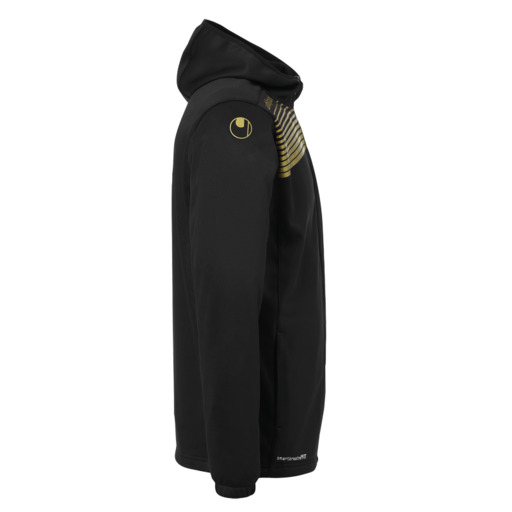 Liga 2.0 Cazadora Con Capucha Negro/dorado Uhlsport